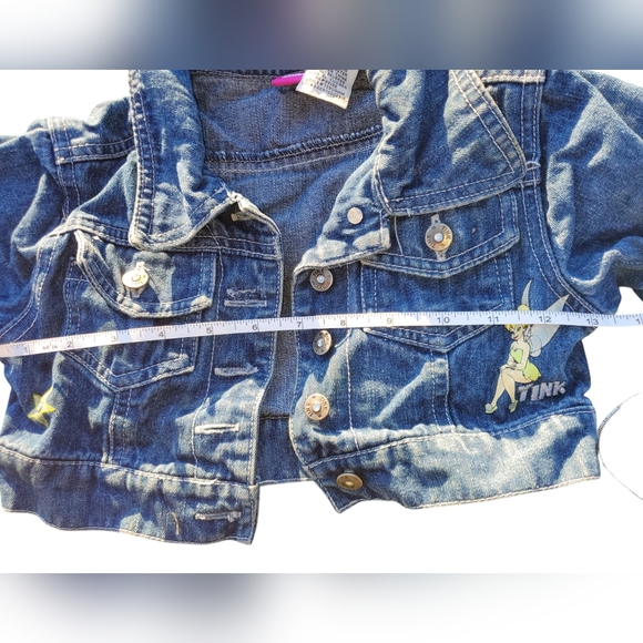 Disney Girls Tinkerbell Denimn Jacket 7/8 - Picture 4 of 10